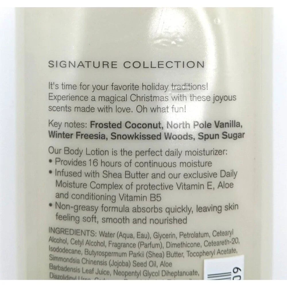 Bath & Body Works Frosted Coconut Snowball Lotion Shea Butter & Vitamin E 8oz